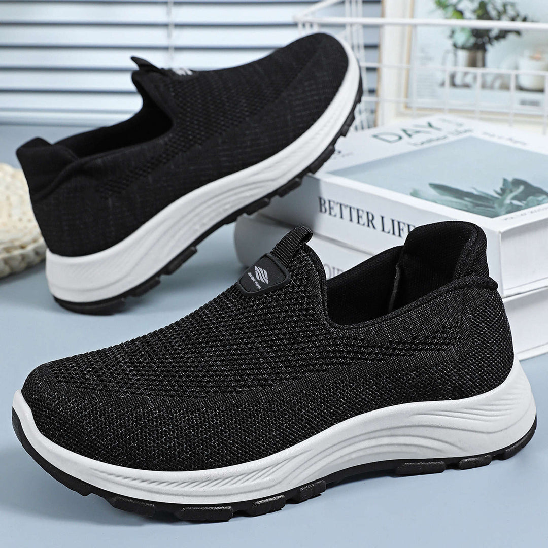 Damen Atmungsaktive Komfort-Sneaker mit elastischem Einsatz und dämpfender Sohle EB