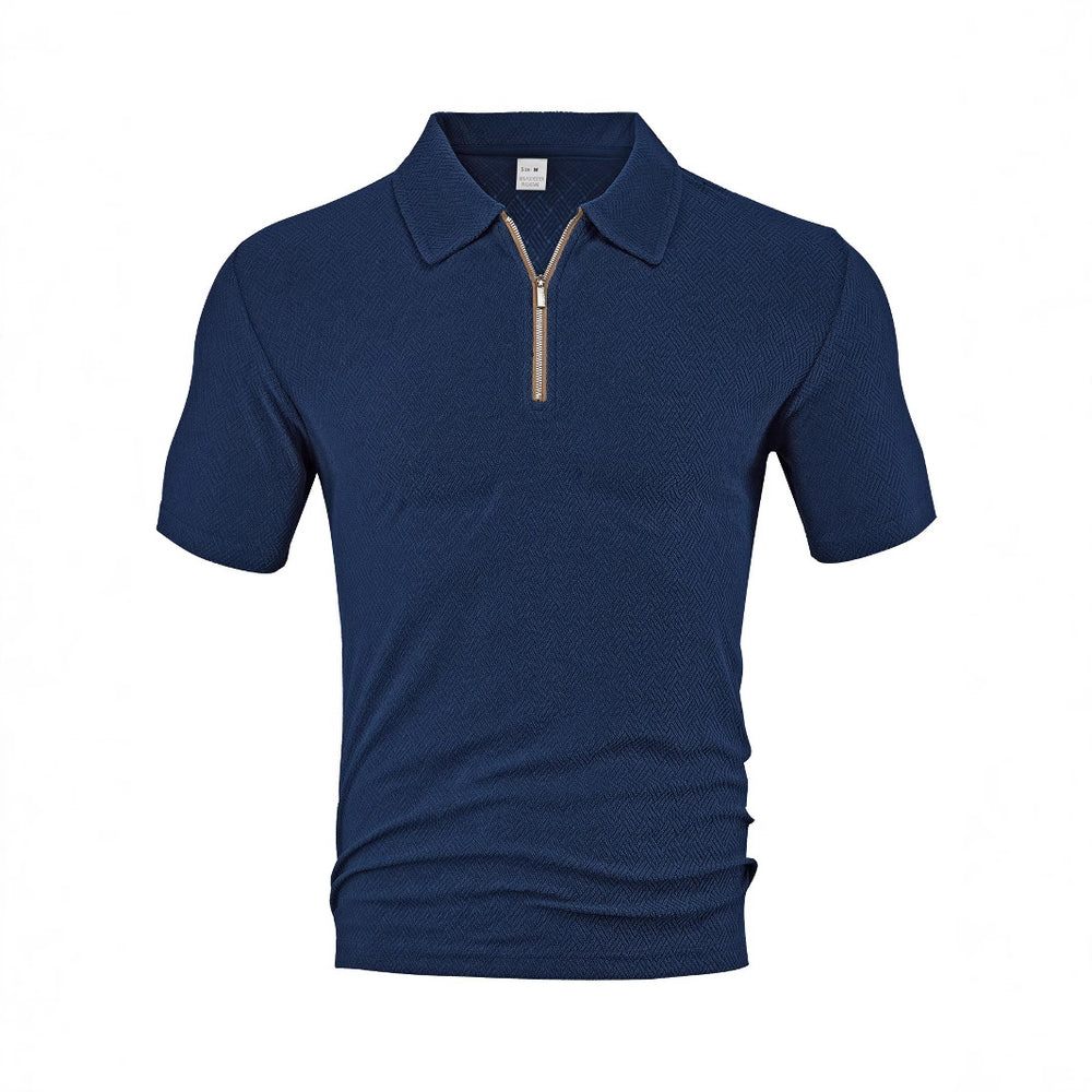 Herren Polo-Shirt mit elegantem Reißverschluss und strukturiertem Design EB