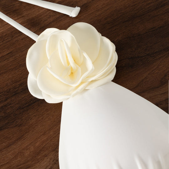 Damen Triangel-Bikini mit verspielten Blumenapplikationen EB