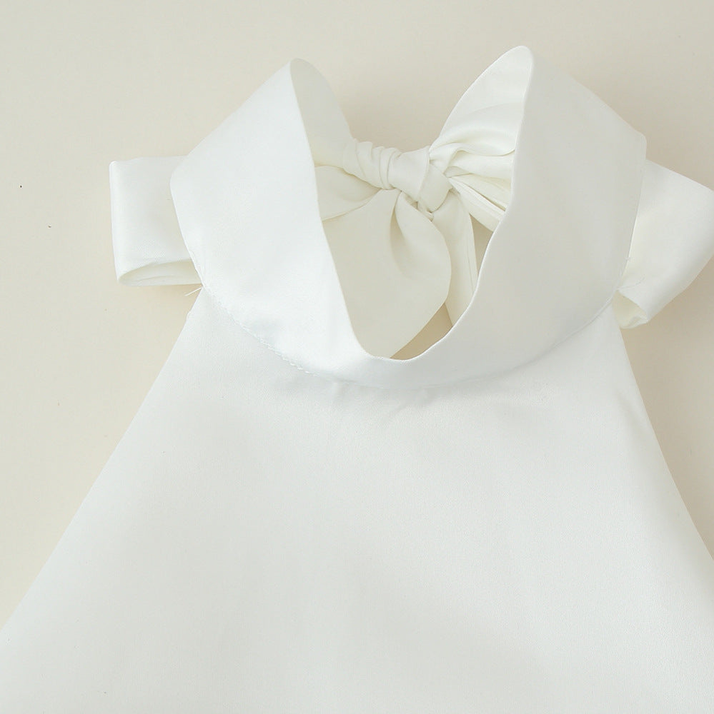 Damen Trägerloses Sommerkleid mit verspieltem Rüschensaum EB