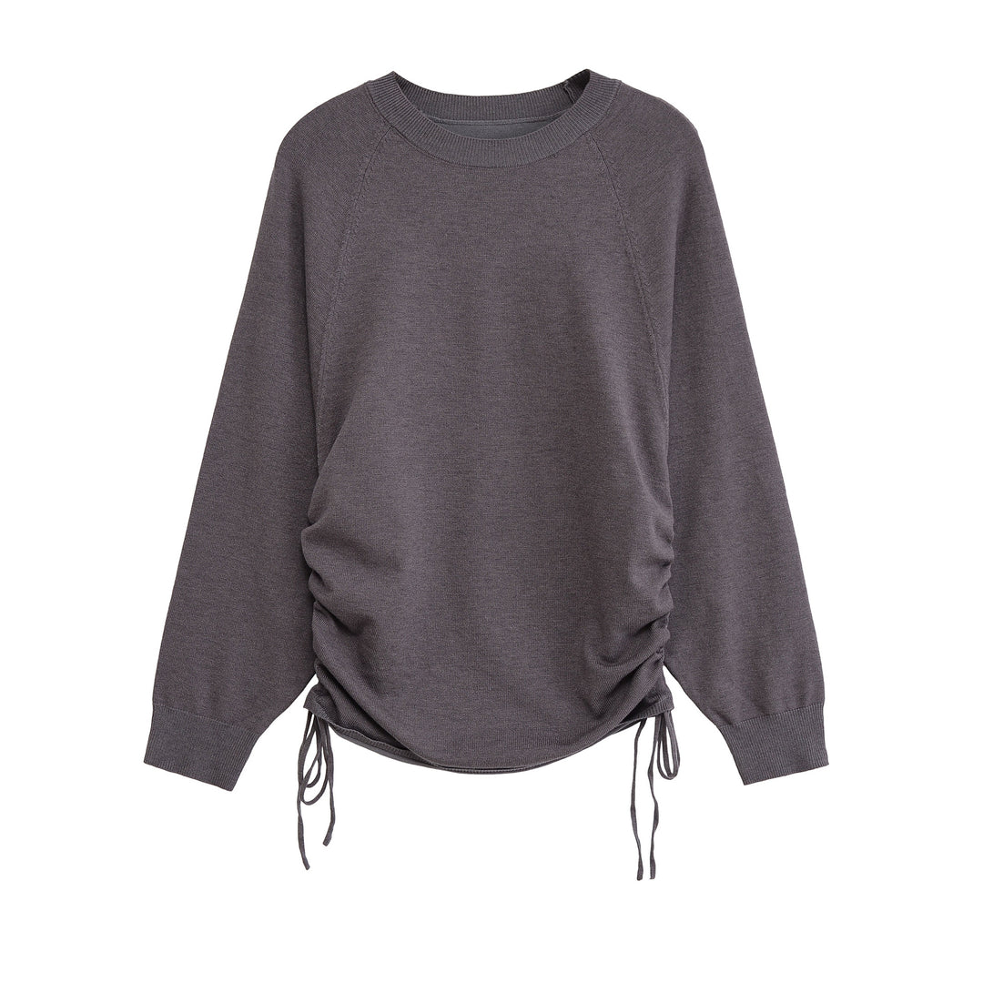 Damen Sportlicher Pullover mit seitlichen Schnürungen EB