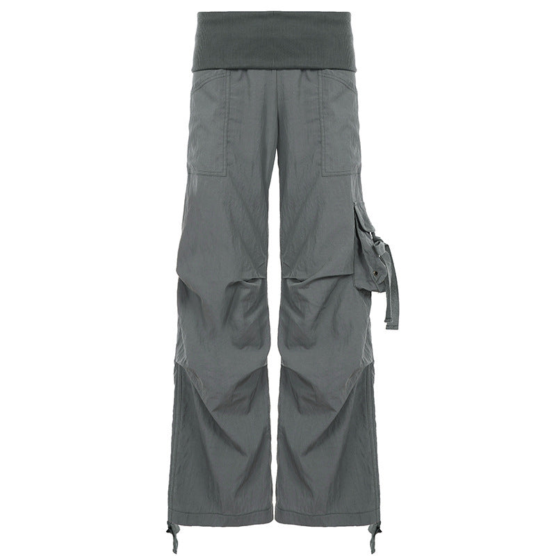 Damen Modische Cargo-Hose mit elastischem Bund und praktischen Taschen EB
