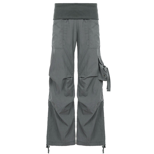 Damen Modische Cargo-Hose mit elastischem Bund und praktischen Taschen EB