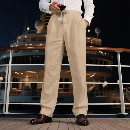 Herren elegante Streifen-Hose EB