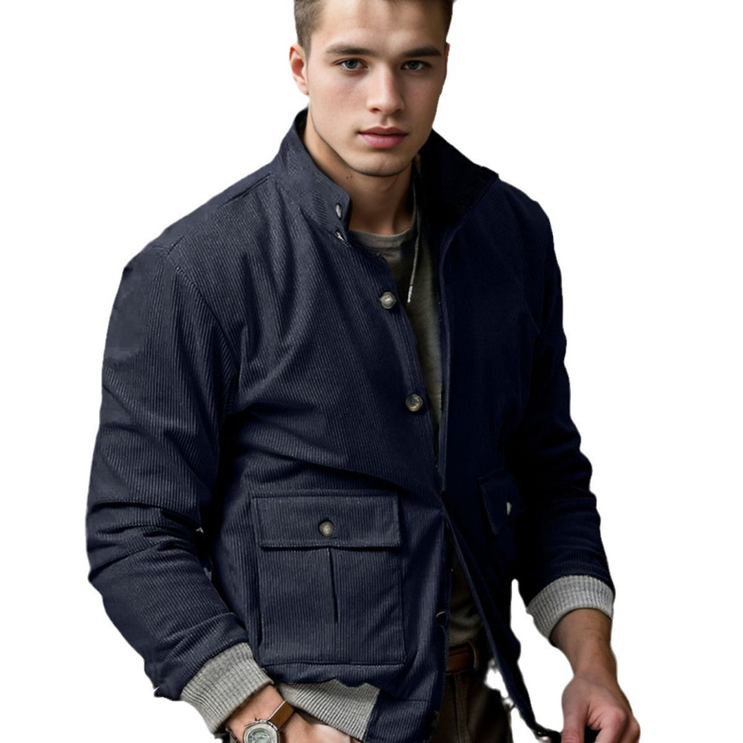 Herren moderne Cordjacke mit praktischen Taschen EB