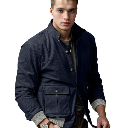 Herren moderne Cordjacke mit praktischen Taschen EB