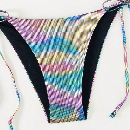 Damen Funktionsfähiger Triangel-Bikini mit stylischem Farbverlauf EB