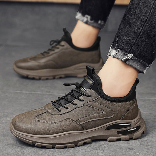 Herren Sportliche Leder Sneakers mit dämpfender Sohle EB
