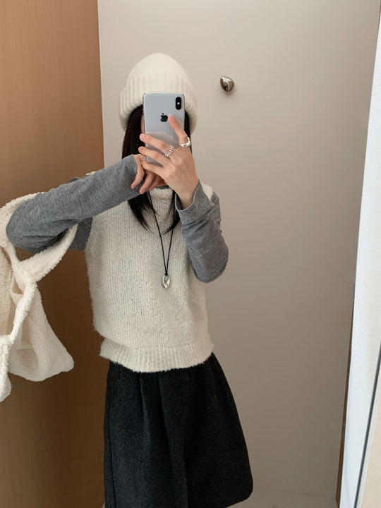 Damen Strickweste mit weichem, flauschigem Material und modernem Schnitt EB