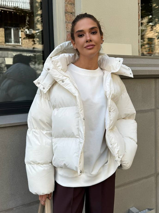 EB | Kurze Kapuzen Puffjacke