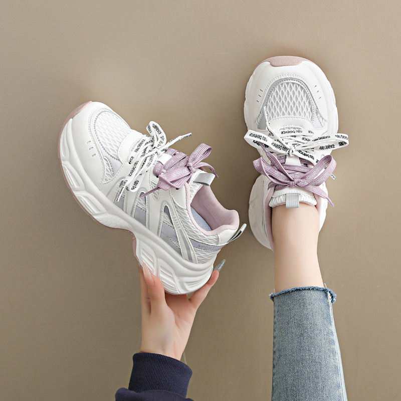 Damen Sportliche Lifestyle Sneakers mit atmungsaktiver Mesh-Oberfläche und dämpfender Sohle EB