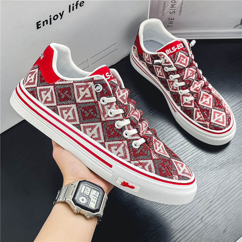 Damen modische Sneaker mit trendigem Grafikwaren-Design und rutschfester Gummisohle EB