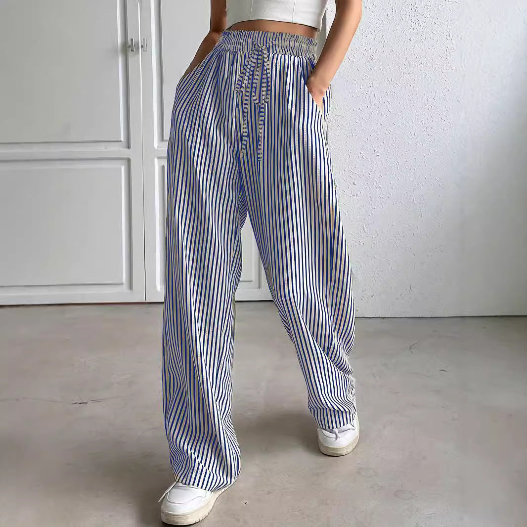 Damen Weite Streifen-Hose EB