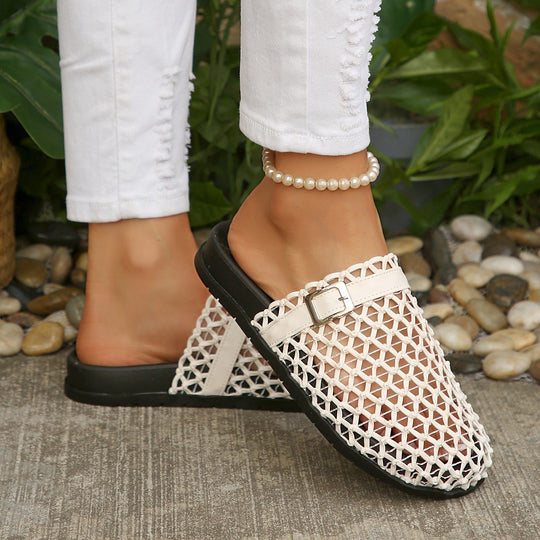 Damen Clogs mit atmungsaktivem Mesh-Design und strukturiertem Fußbett EB