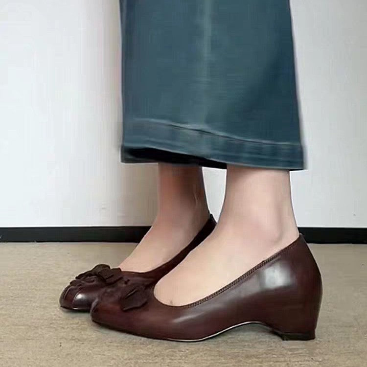 Damen elegante Ballerinas mit modischer Schleifenapplikation und bequemer Innensohle EB