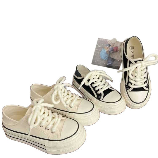 Damen trendige Slip-On Sneakers mit dicker Sohle EB