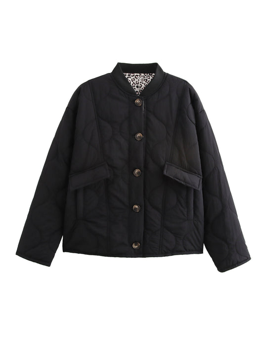 Damen gesteppte Freizeitjacke mit praktischen Taschen EB