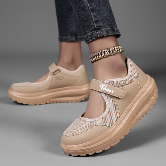 Damen Komfortable und atmungsaktive Freizeitschuhe mit Klettverschluss EB
