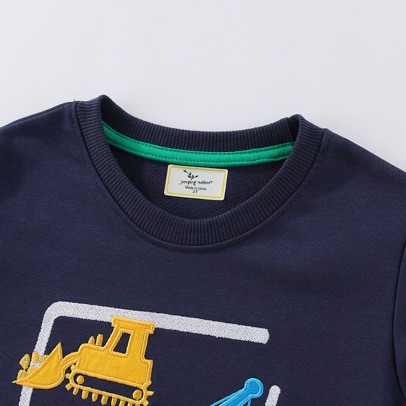 Jungen Sweatshirt mit kreativem Baustellenfahrzeug-Design EB