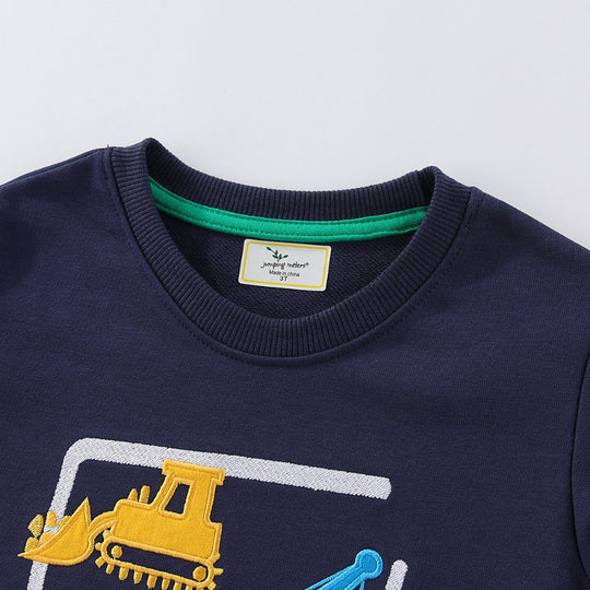 Jungen Sweatshirt mit kreativem Baustellenfahrzeug-Design EB