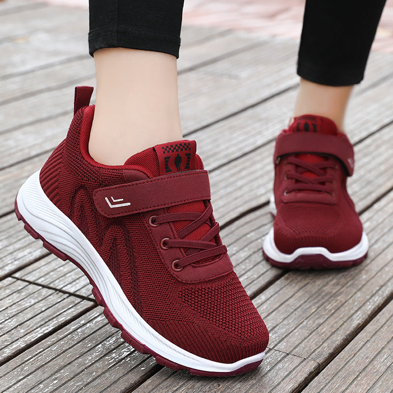 Damen Sportliche Laufschuhe mit flexiblem Klettverschluss und atmungsaktivem Obermaterial EB