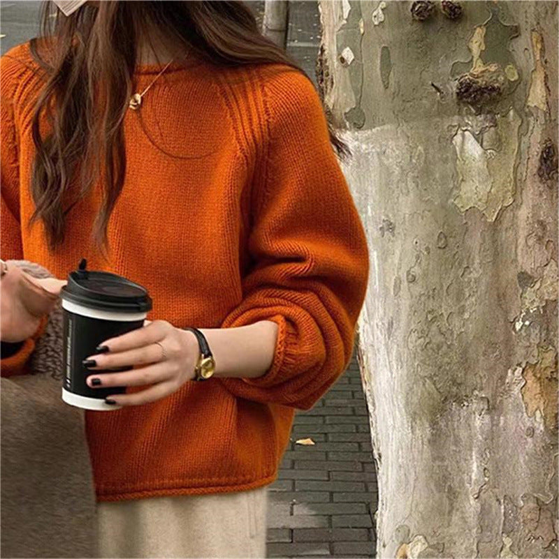 Damen Gemütlicher Oversized Pullover aus hochwertiger Baumwolle mit Rippdetails EB