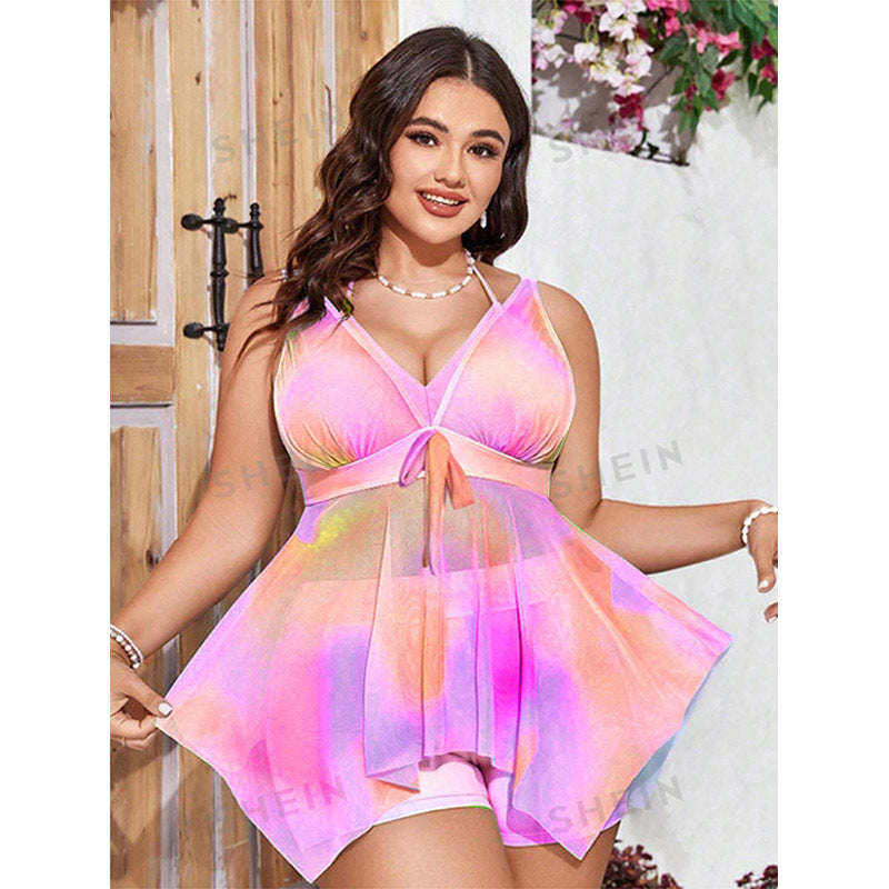 Damen Buntes Badeoberteil mit verspieltem Design EB