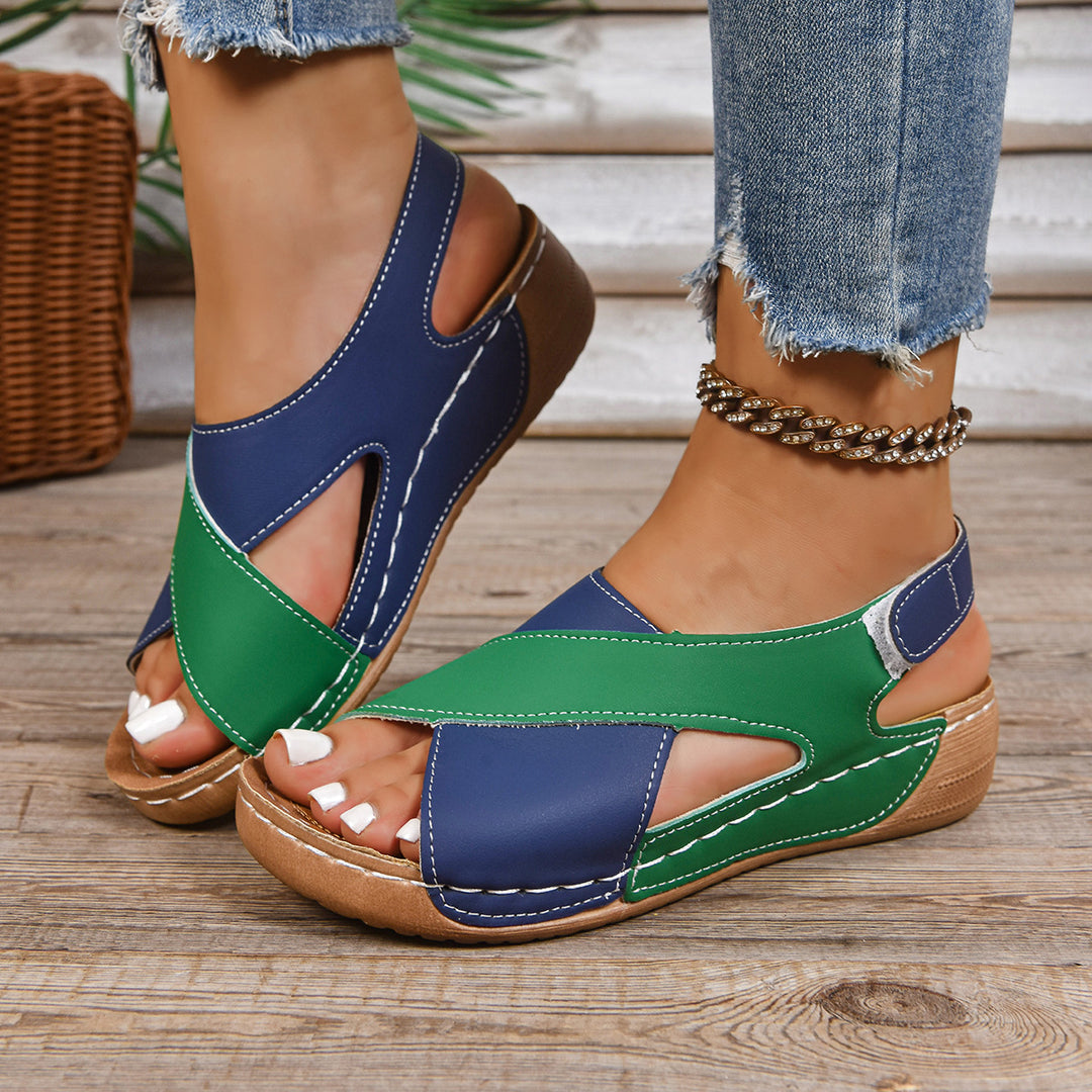 Damen Bequeme Sandalen mit atmungsaktiven Einsätzen und rutschfester Sohle EB