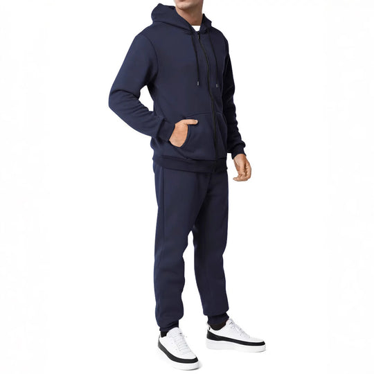 Herren Sportliches Komplett-Set mit Kapuzenjacke und Jogginghose EB