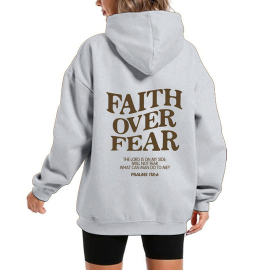 Damen Kapuzensweater mit motivierendem Schriftzug und bequemem Schnitt EB