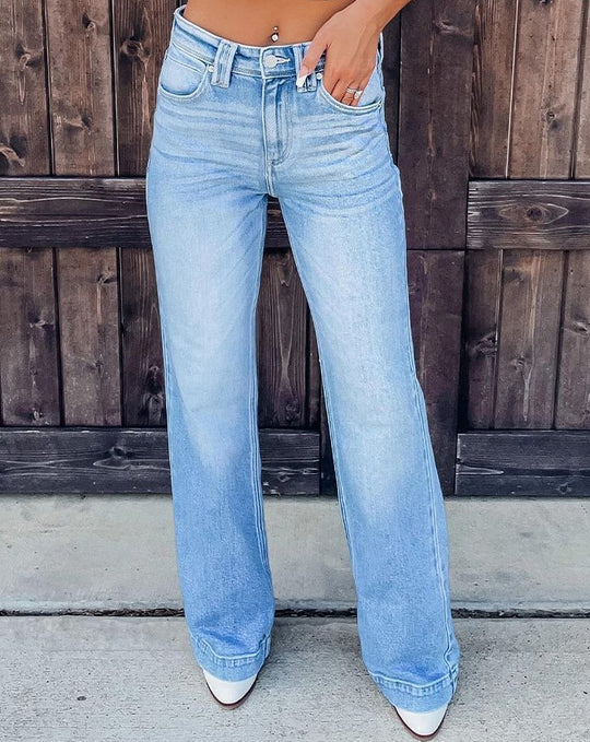 Damen weite Jeanshose EB