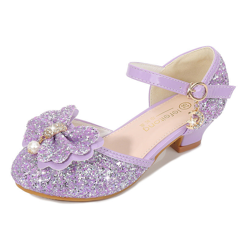 Mädchen Ballerina Schuhe mit funkelndem Blumenmotiv EB