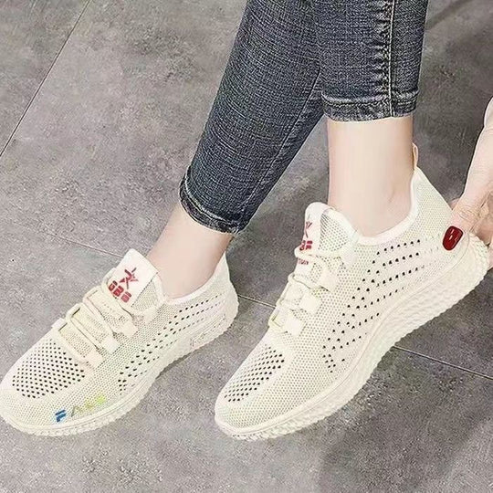 Damen Atmungsaktive Freizeit-Sneaker mit flexiblem Strick-Obermaterial EB