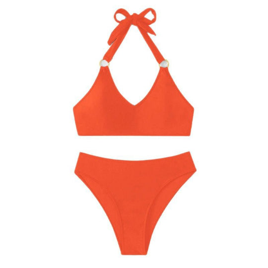 Damen Triangel-Bikini mit verstellbaren Trägern und eleganten Akzenten EB