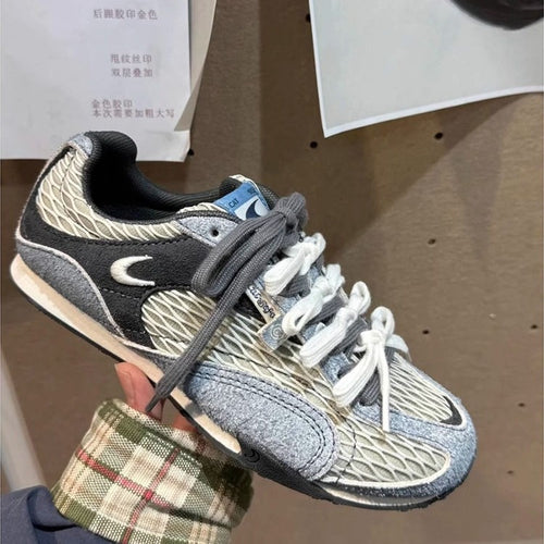 Damen leichte Mesh-Sneaker mit rutschfester Sohle und optimaler Atmungsaktivität EB