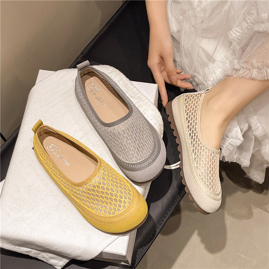 Damen leichte und atmungsaktive Mesh-Ballerinas EB