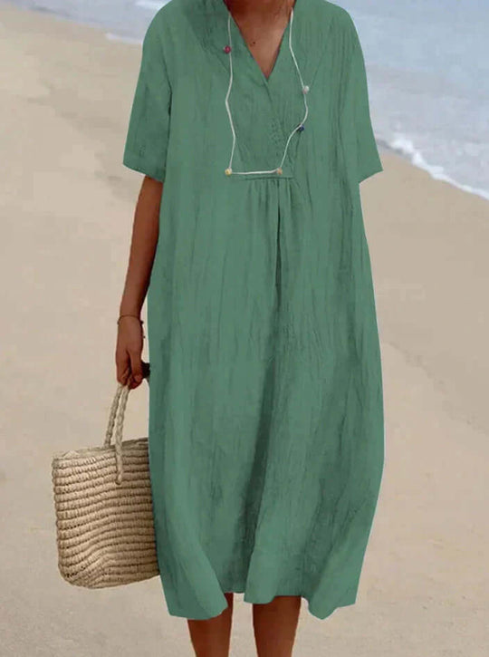 EB | Sommerkleid Aus Baumwolle und Leinen