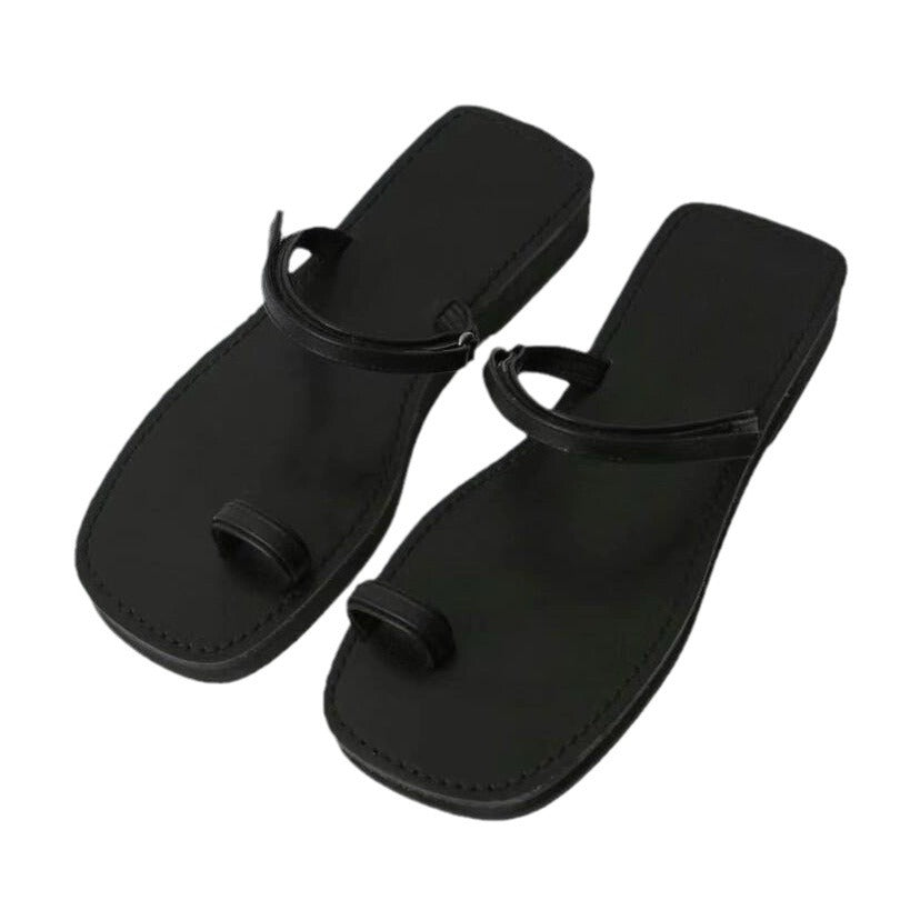 Damen Designer Zehentrenner-Sandalen mit modischem Metallic-Design und komfortablem Fußbett EB