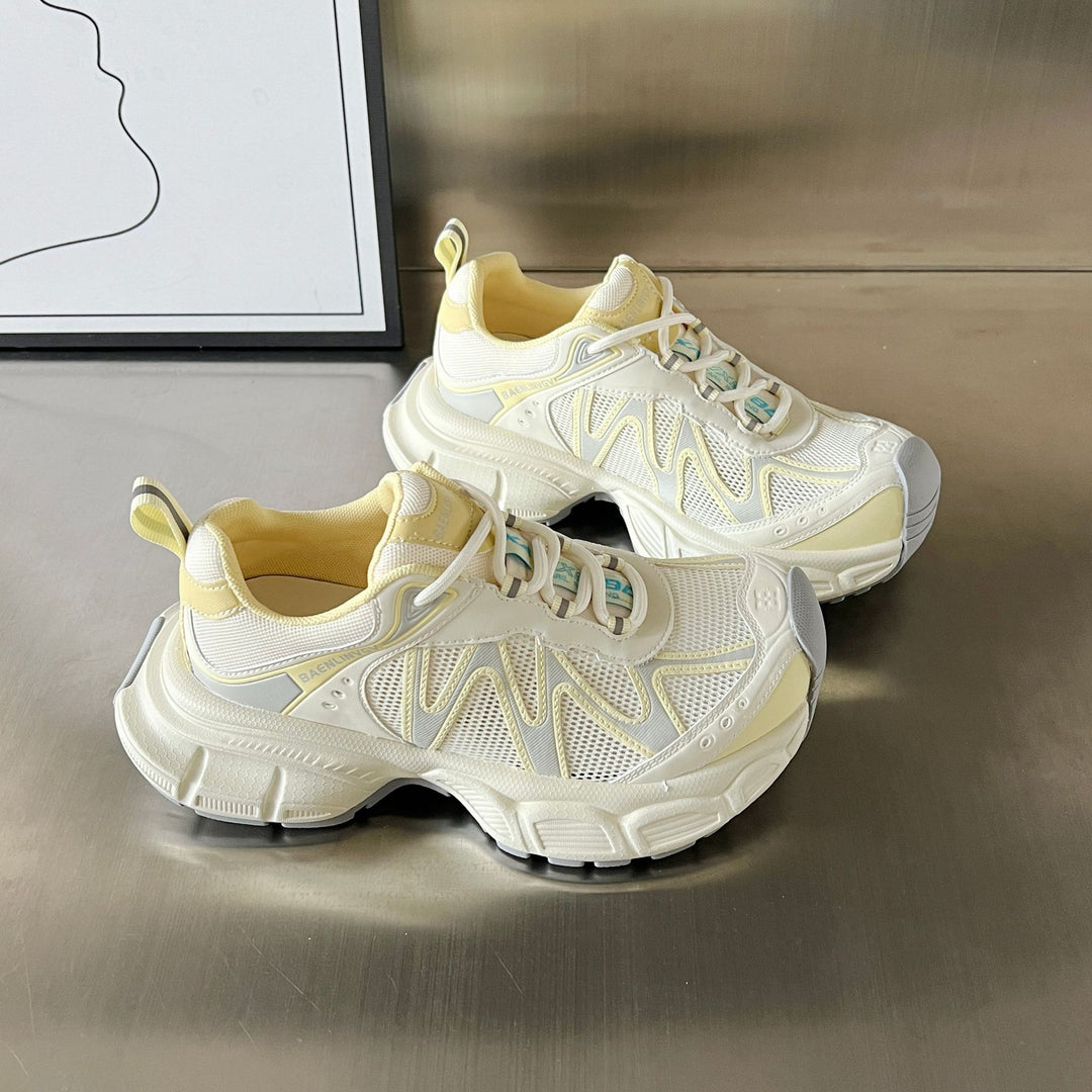 Damen Sportliche Sneakers mit atmungsaktivem Mesh und dämpfender Sohle EB