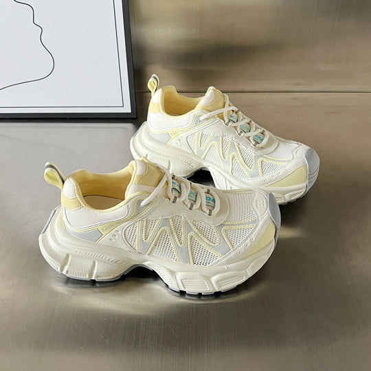 Damen Sportliche Sneakers mit atmungsaktivem Mesh und dämpfender Sohle EB