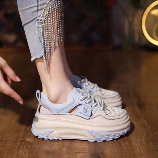 Damen High-Top Sneakers mit gepolsterter Sohle und atmungsaktiver Konstruktion EB