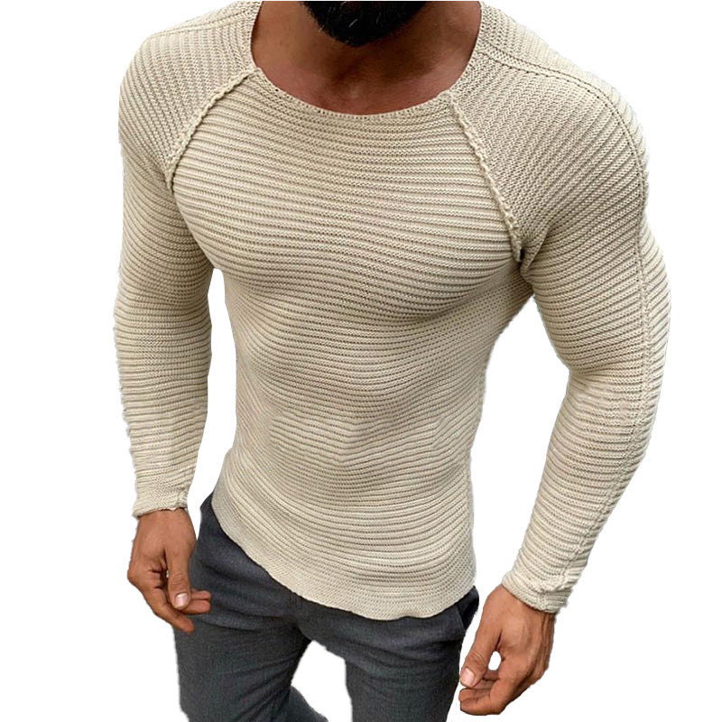 Herren Langarm Strickshirt mit eleganter Struktur EB