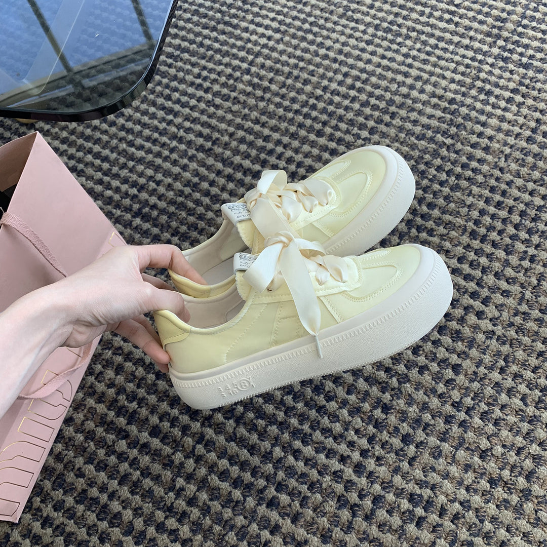 Damen Sneakers mit eleganter Schleifenverzierung und atmungsaktiver Oberfläche EB