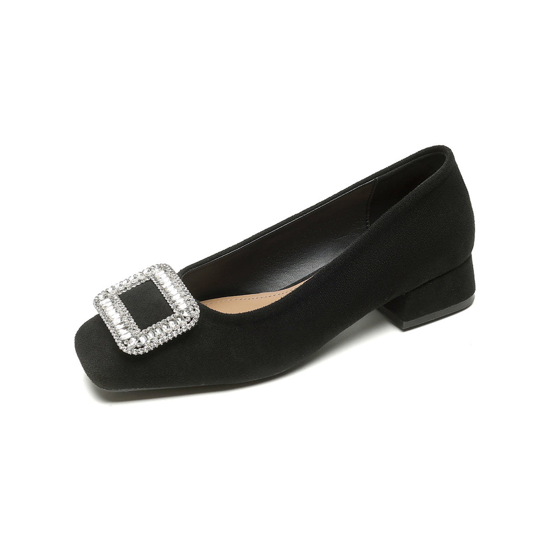 Damen elegante Pumps mit funkelndem Schmuckdetail EB