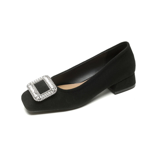 Damen elegante Pumps mit funkelndem Schmuckdetail EB
