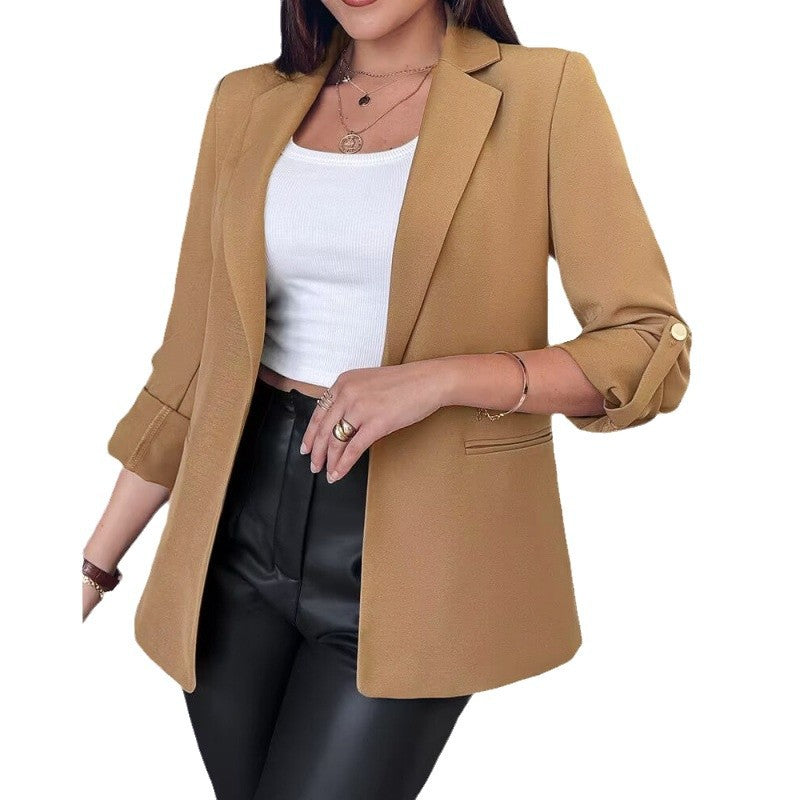 Damen Tailored Blazer mit hochmodischem Schnitt und asymmetrischen Ärmeln EB