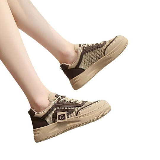 Damen trendige Sneakers mit atmungsaktivem Obermaterial und sportlichem Design EB