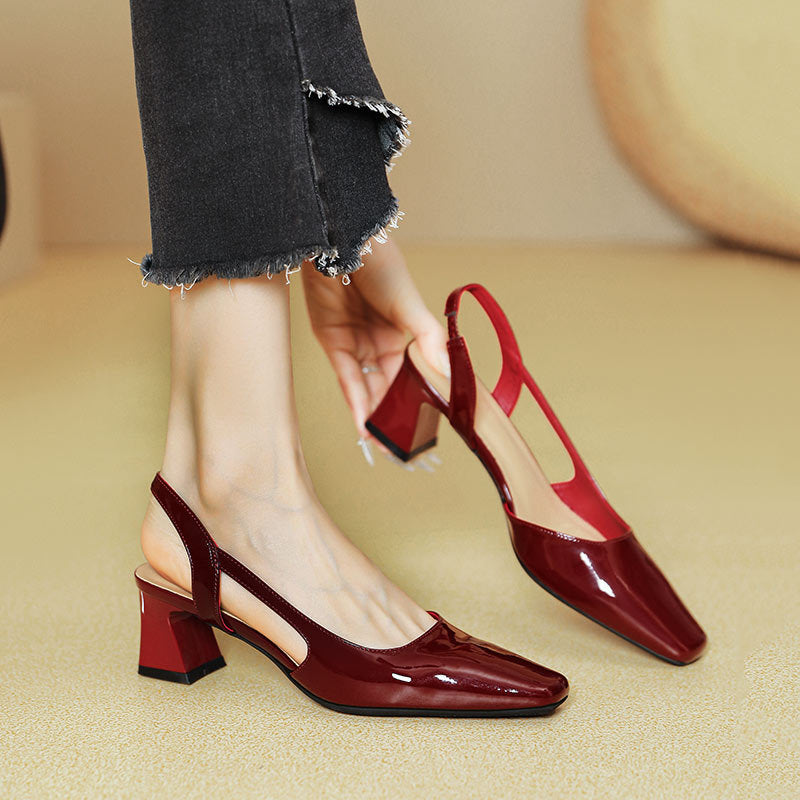 Damen Slingback-Pumps mit modernem Design und bequemem Blockabsatz EB