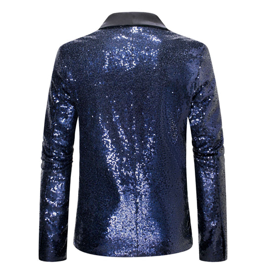 Damen Glamouröser Pailletten Blazer EB