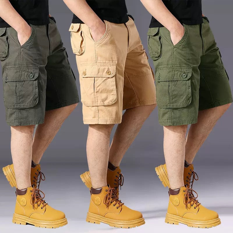 Herren Cargo-Shorts mit einer Vielzahl von praktischen Taschen und verstellbarem Bund EB